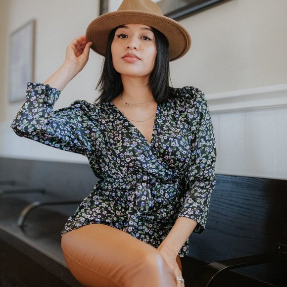 Vero Moda Tops - Floral V-Neck Blouse